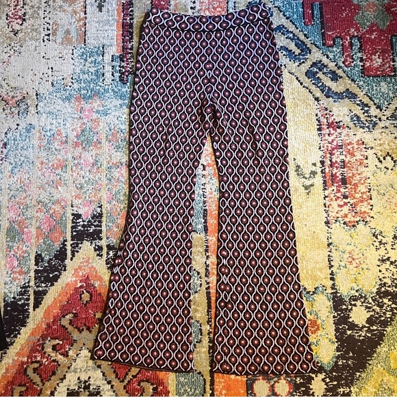 Mango Retro-print pants women’s XL - Picture 2 of 7